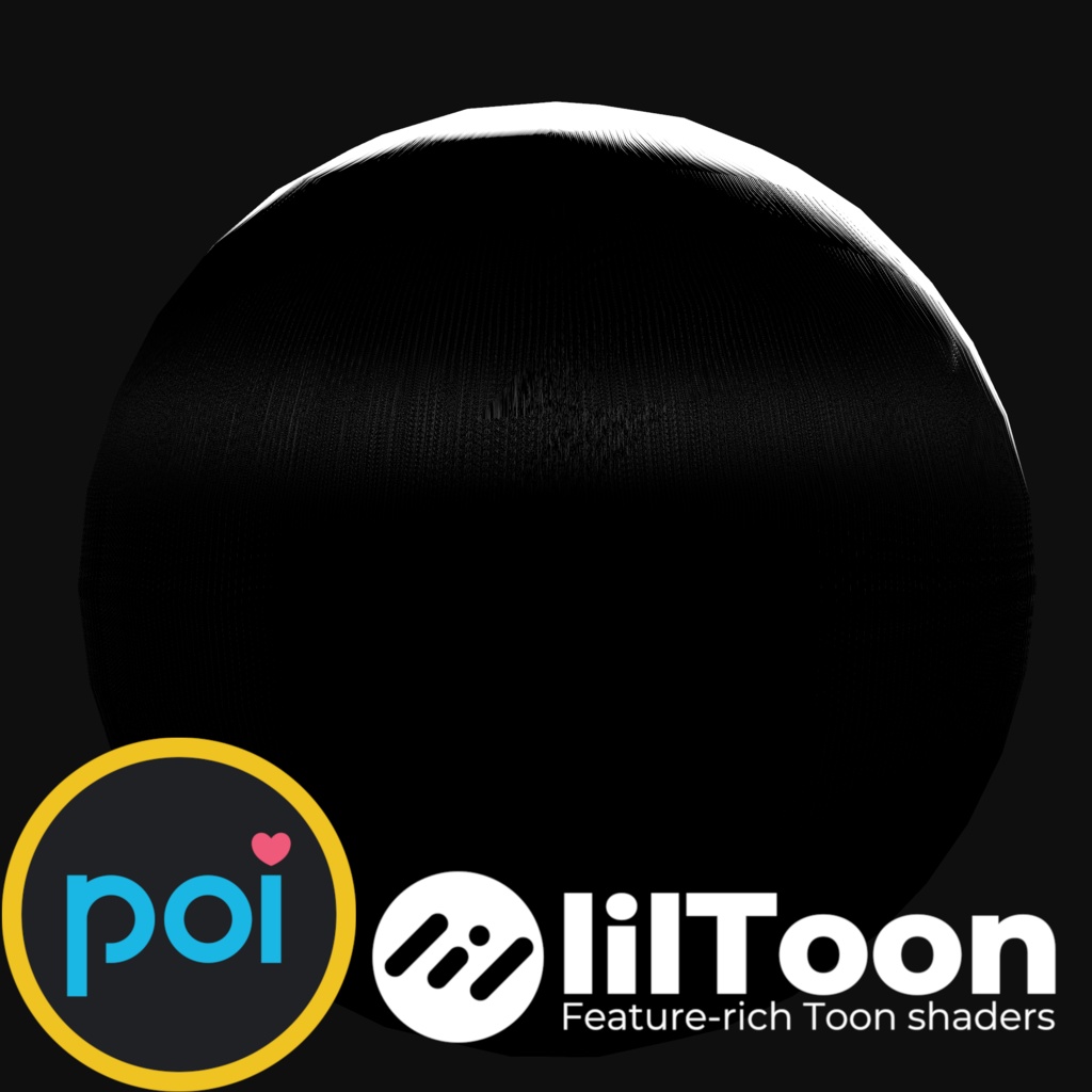 黒艶hair material 【Liltoon＆poiyomi対応】