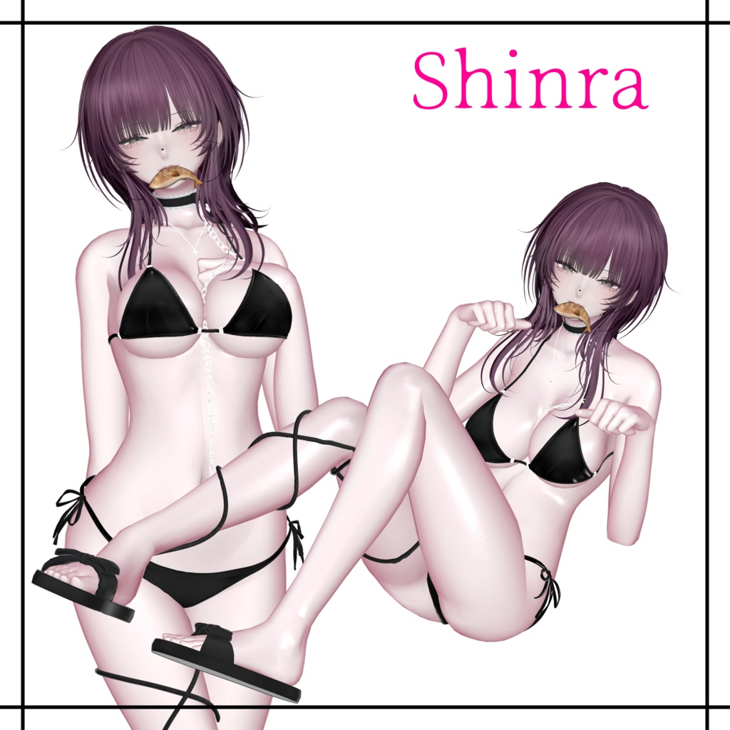 【Liltoonプリセット】Lovely Pink glow material