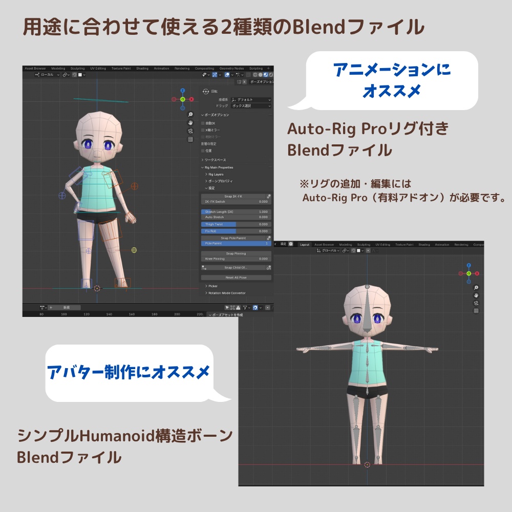 カニエライト – ローポリちび素体