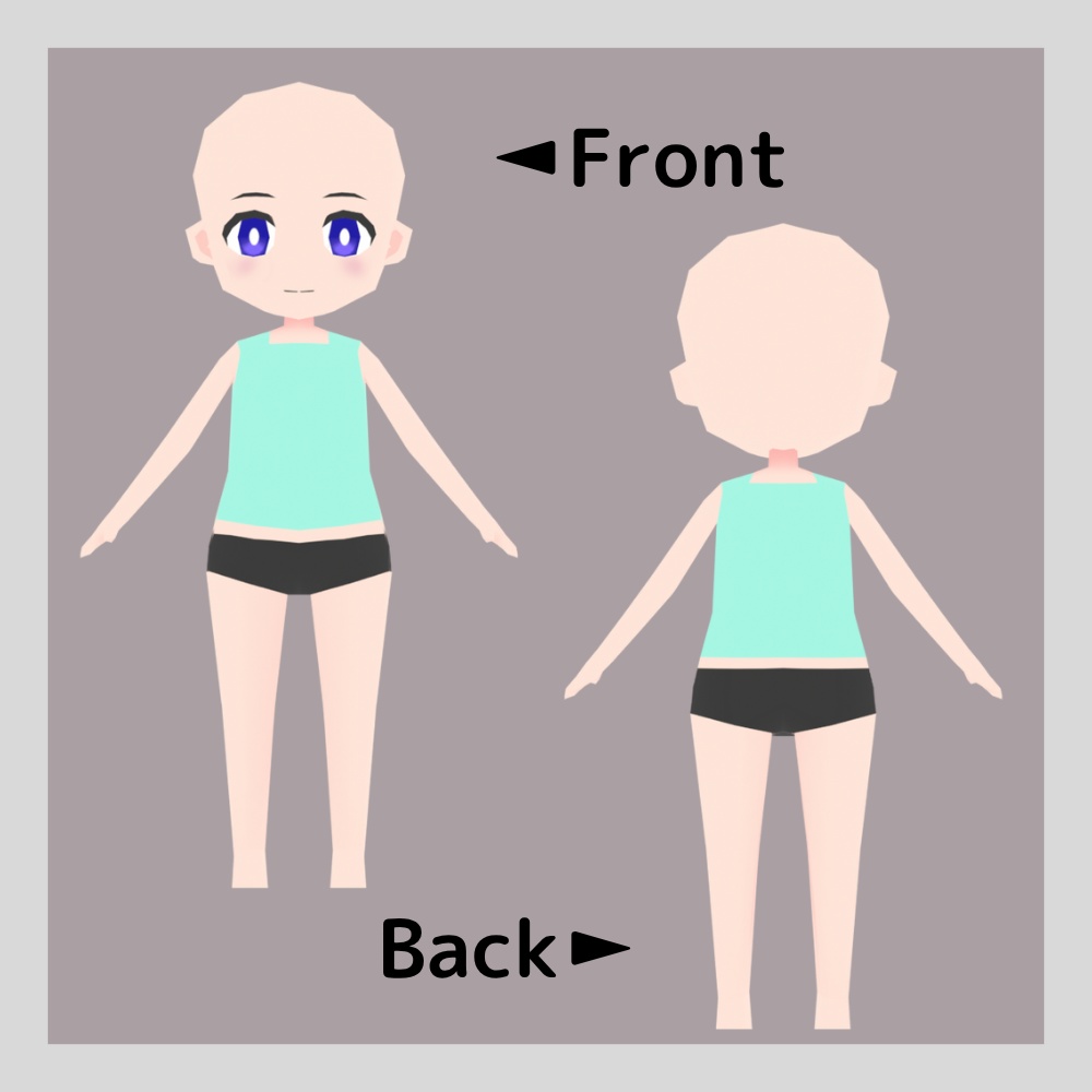 カニエライト – ローポリちび素体