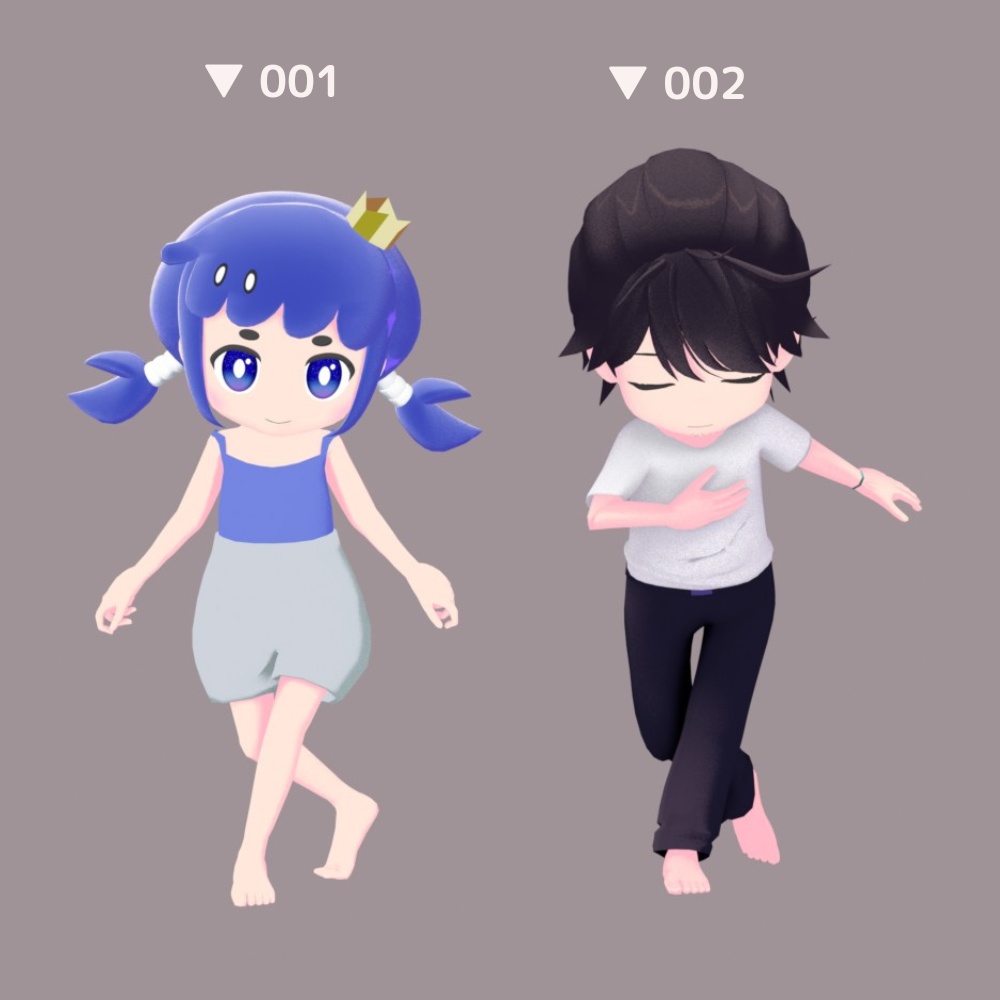 まいにちポーズ【001-002】無料!カーテシー&ボウアンドスクレープ