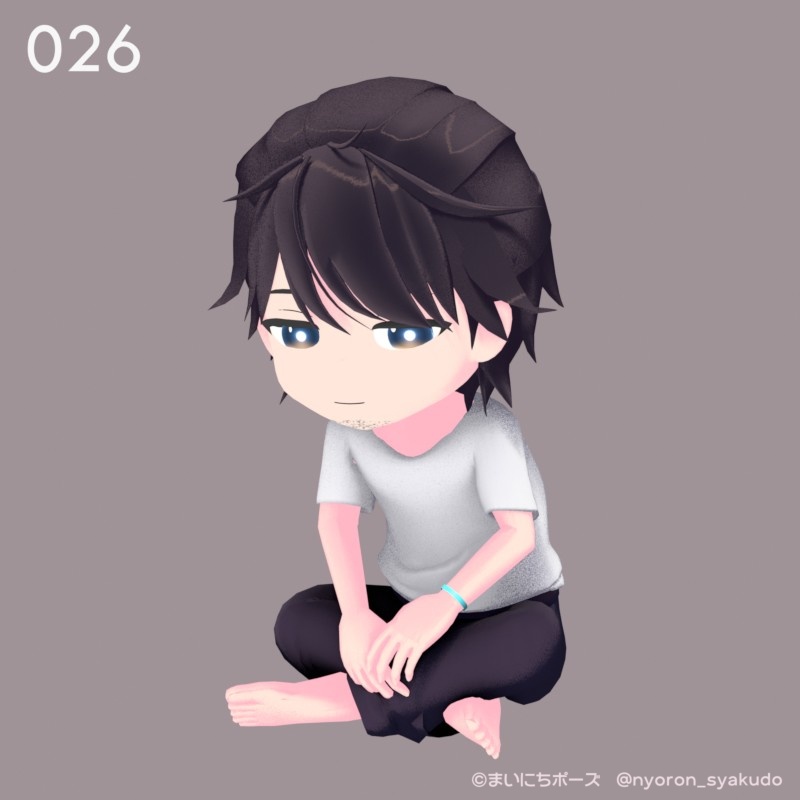 まいにちポーズ【021-027】デフォルメ向け3Dポーズ集