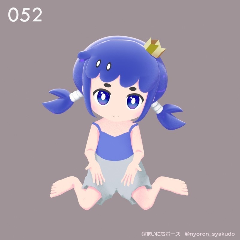 まいにちポーズ【049-055】バレンタイン!デフォルメ向け3Dポーズ集