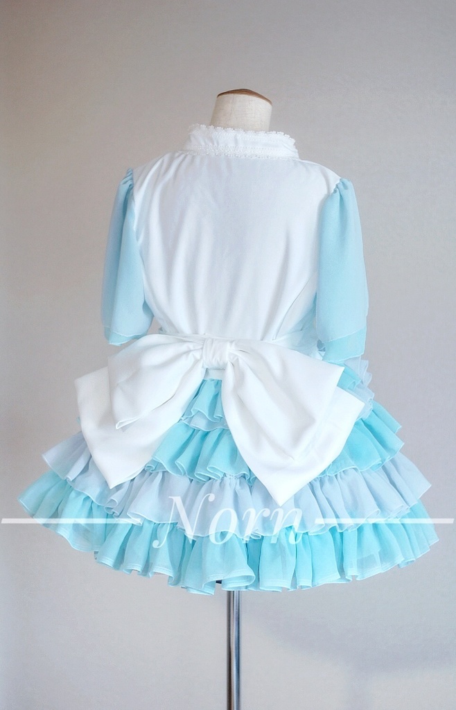 創作オリジナル衣装*紫陽花メイド衣装(水色)