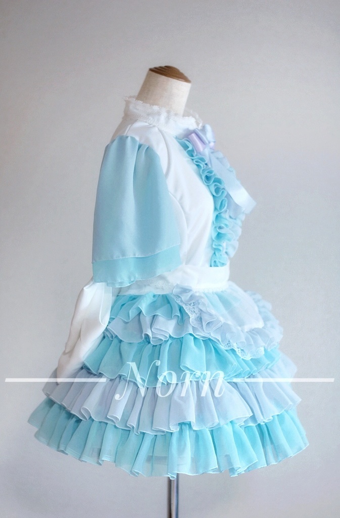 創作オリジナル衣装*紫陽花メイド衣装(水色)