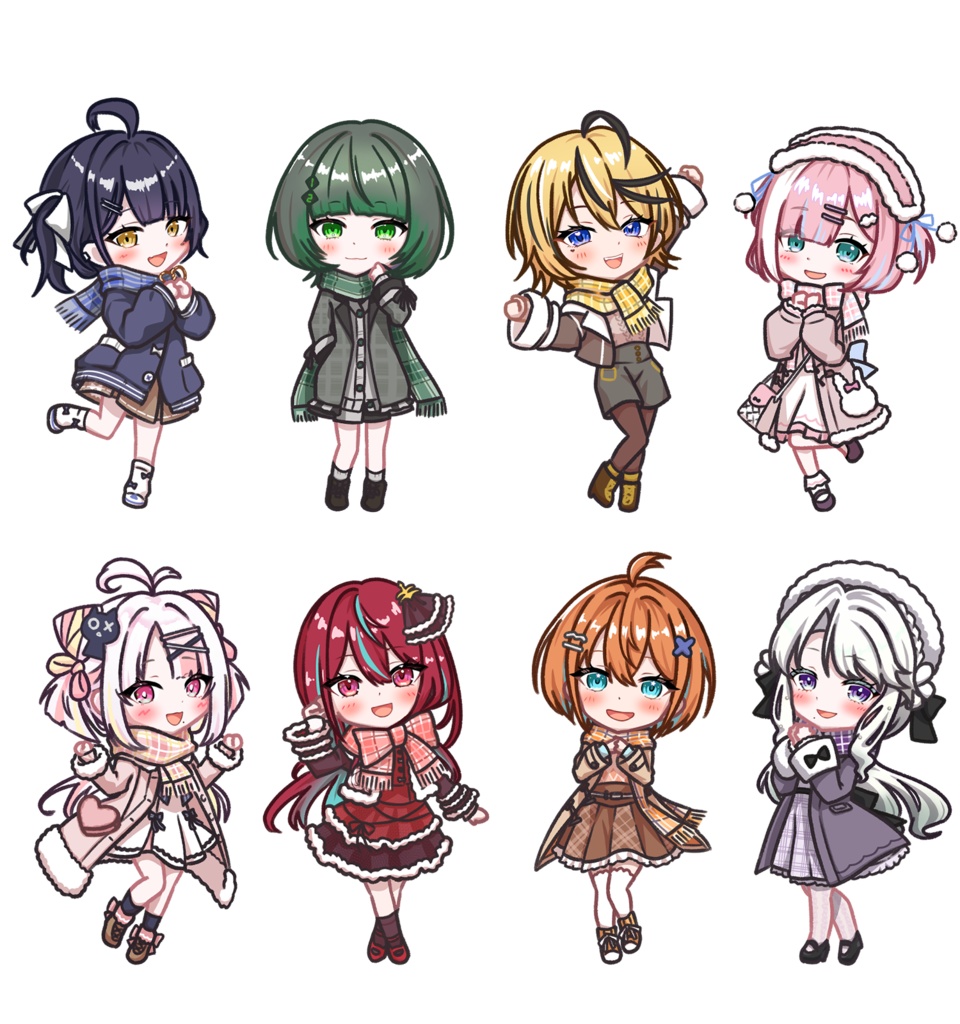 【ミクストガールズ】冬服デフォルメ - アクリルキーホルダー【非公式】