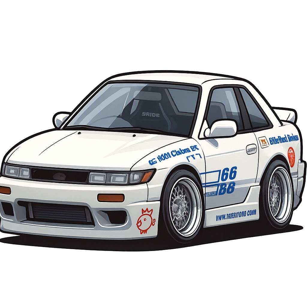 日産旧車シルビアS13ロケットバニーシャコタン風