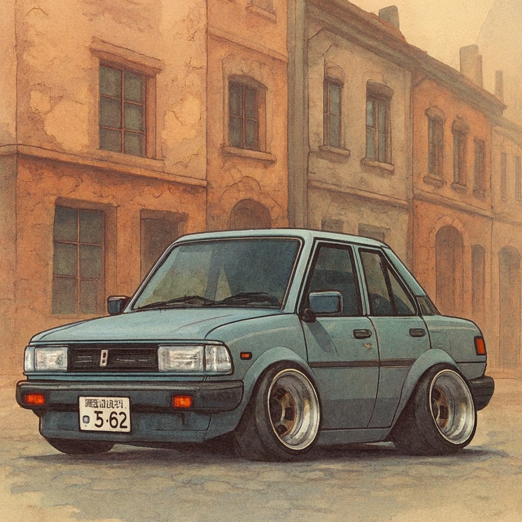 ノスタルジーな車と風景