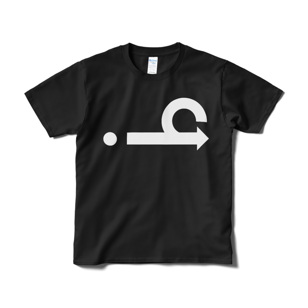 『ich→』ロゴTシャツ（ブラック）