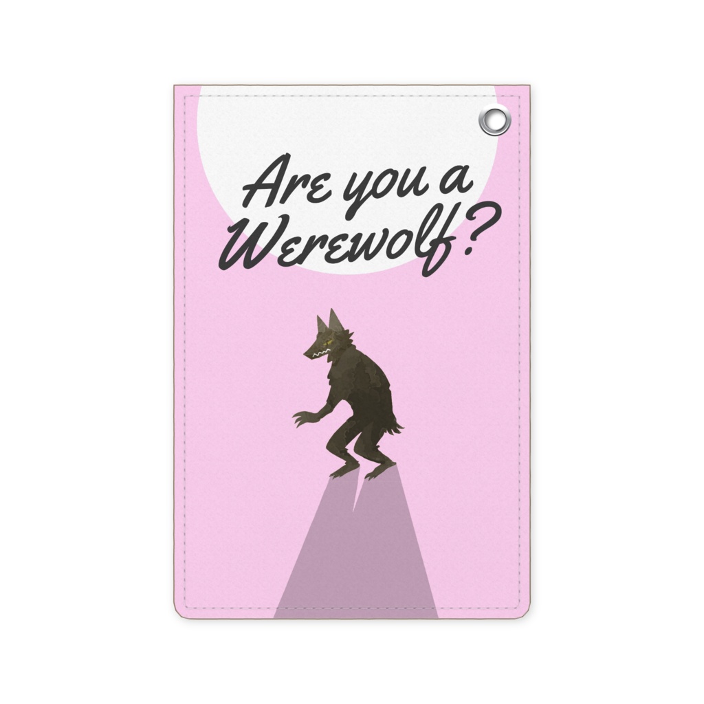 人狼パスケース - Are you a Worewolf?(桃色/ピンク)