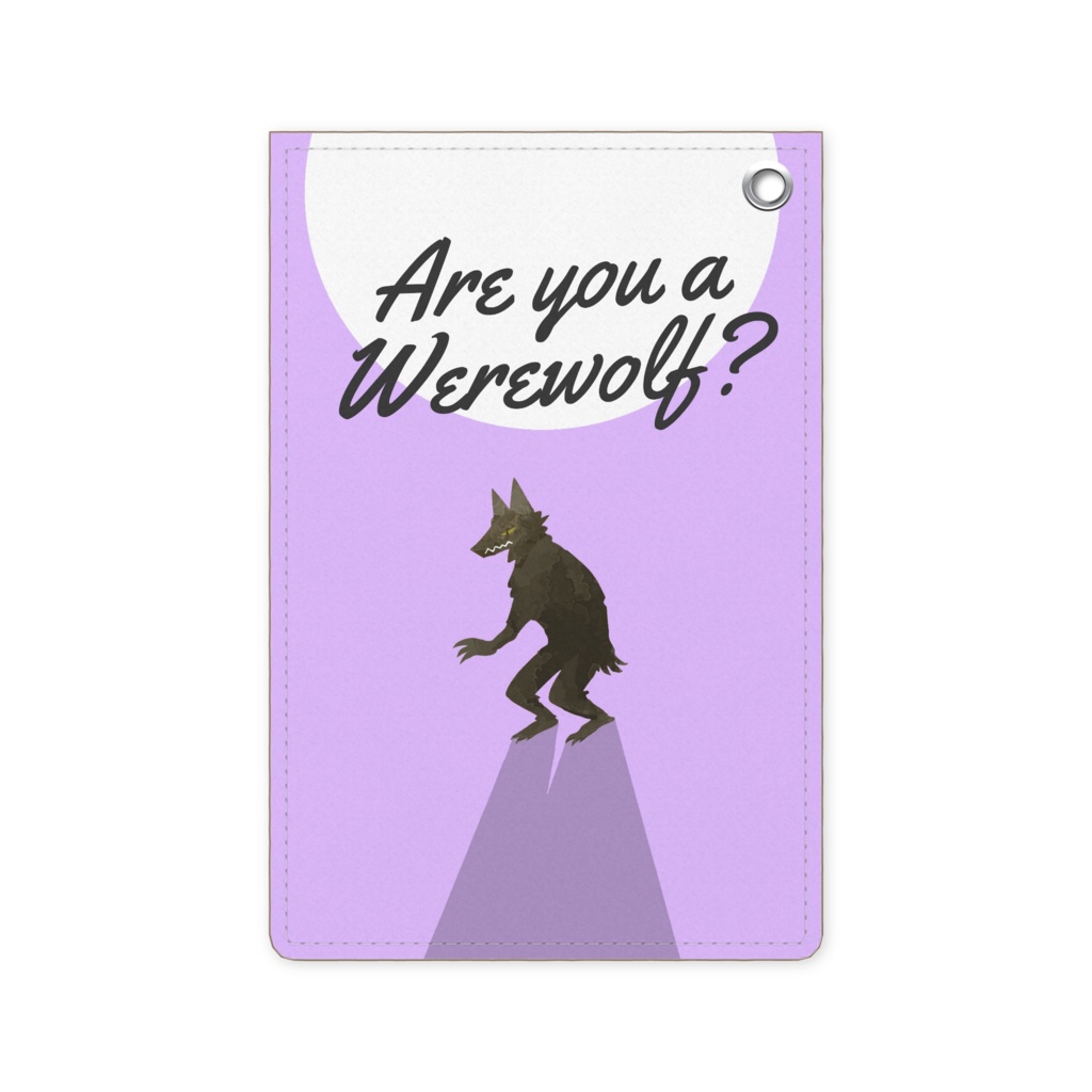 人狼パスケース - Are you a Worewolf?（紫色／パープル）