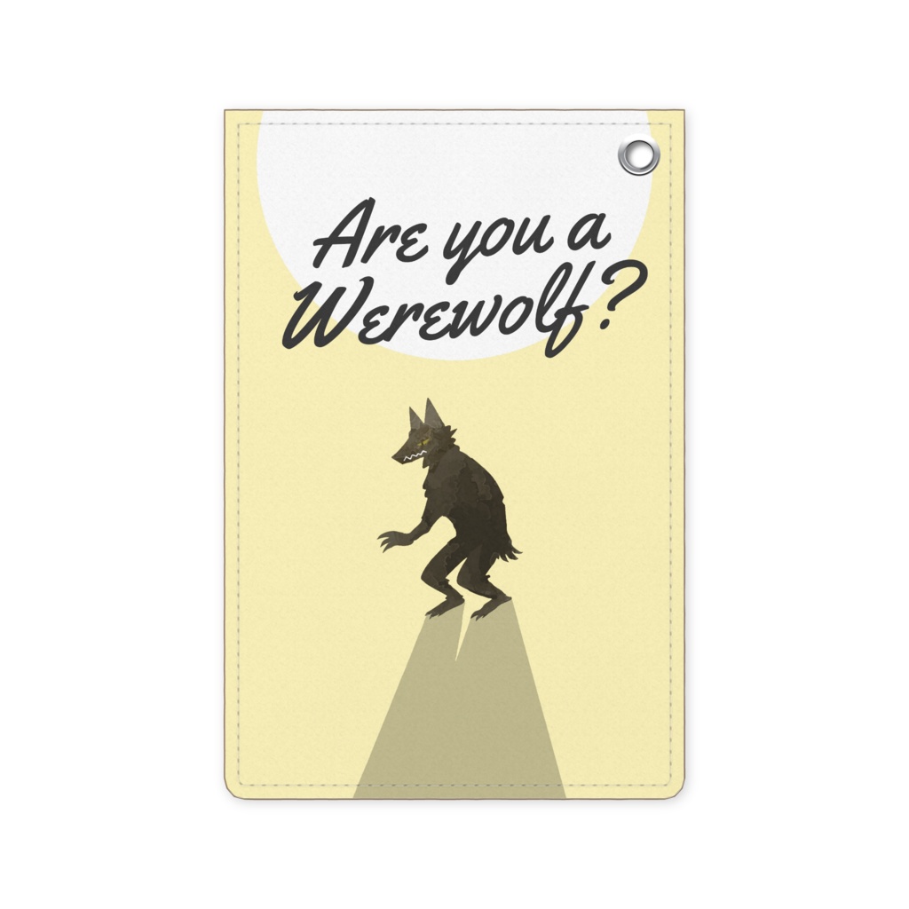 人狼パスケース - Are you a Worewolf?（黄色／イエロー）