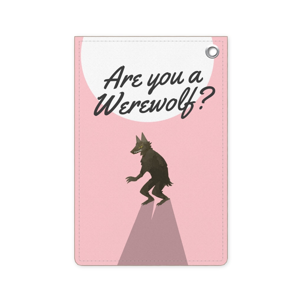人狼パスケース - Are you a Worewolf?（赤色／レッド）