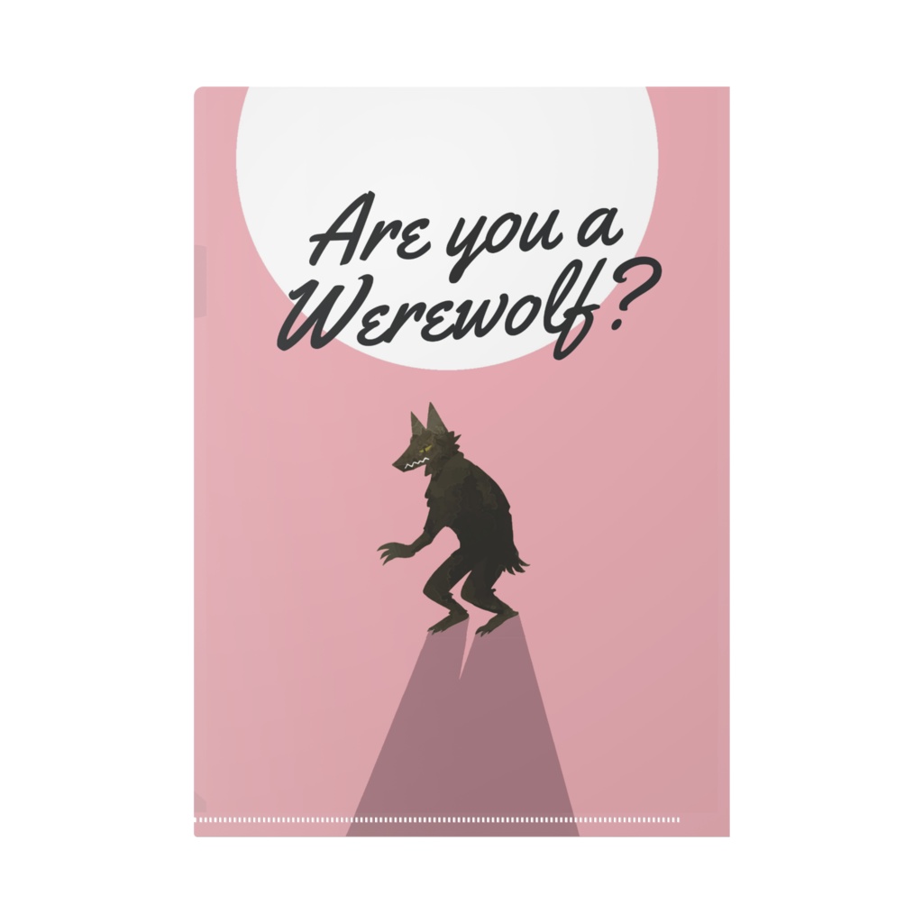人狼クリアファイル - Are you a Worewolf?(赤色/レッド)