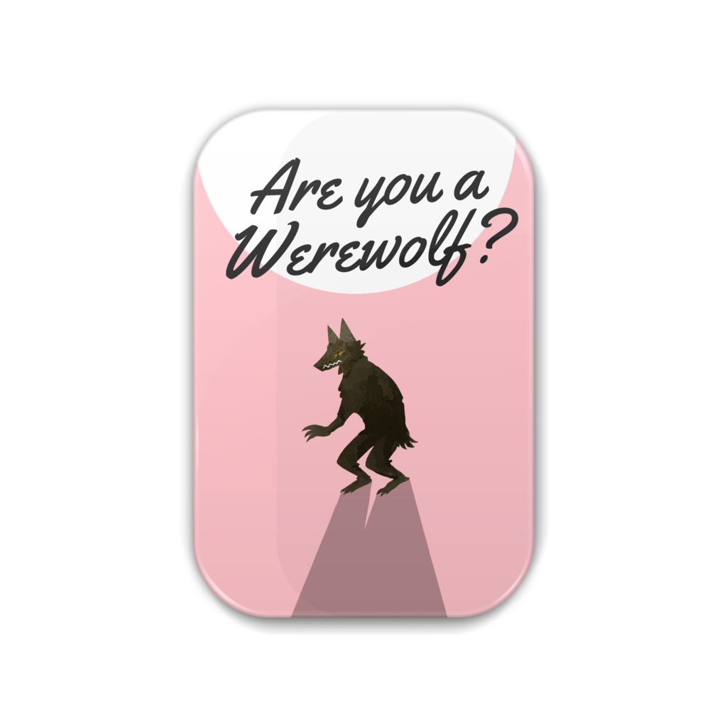人狼バッジ - Are you a Worewolf?(赤色/レッド)