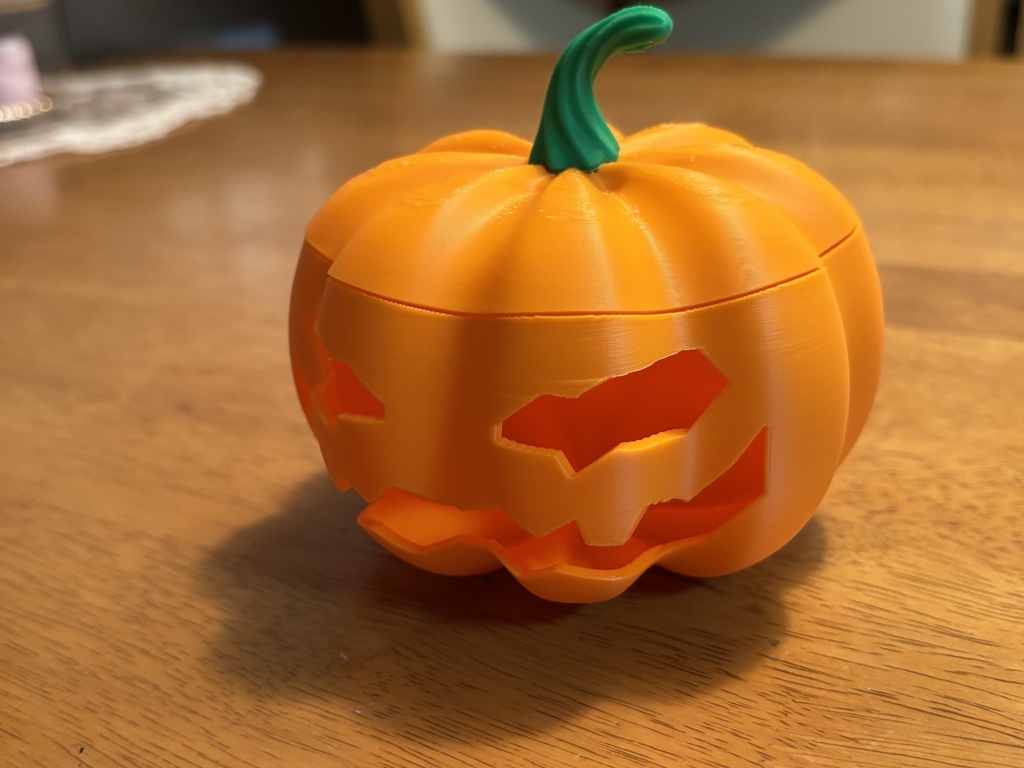 ジャックオーランタン小物入れ(ハロウィン・STL)
