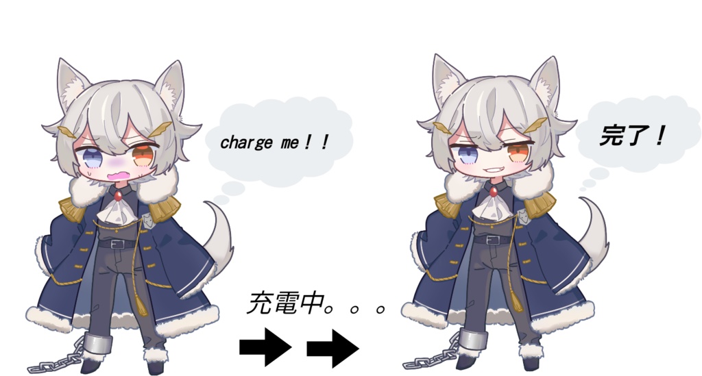 【1周年記念グッズ】狼代ユキト モバイルバッテリー