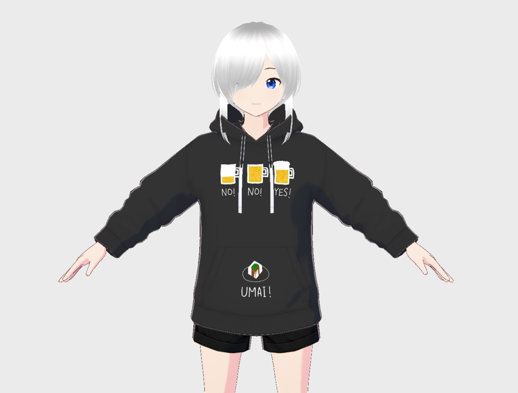 【ダサT】ビールの泡(VRoid用衣装テクスチャ)