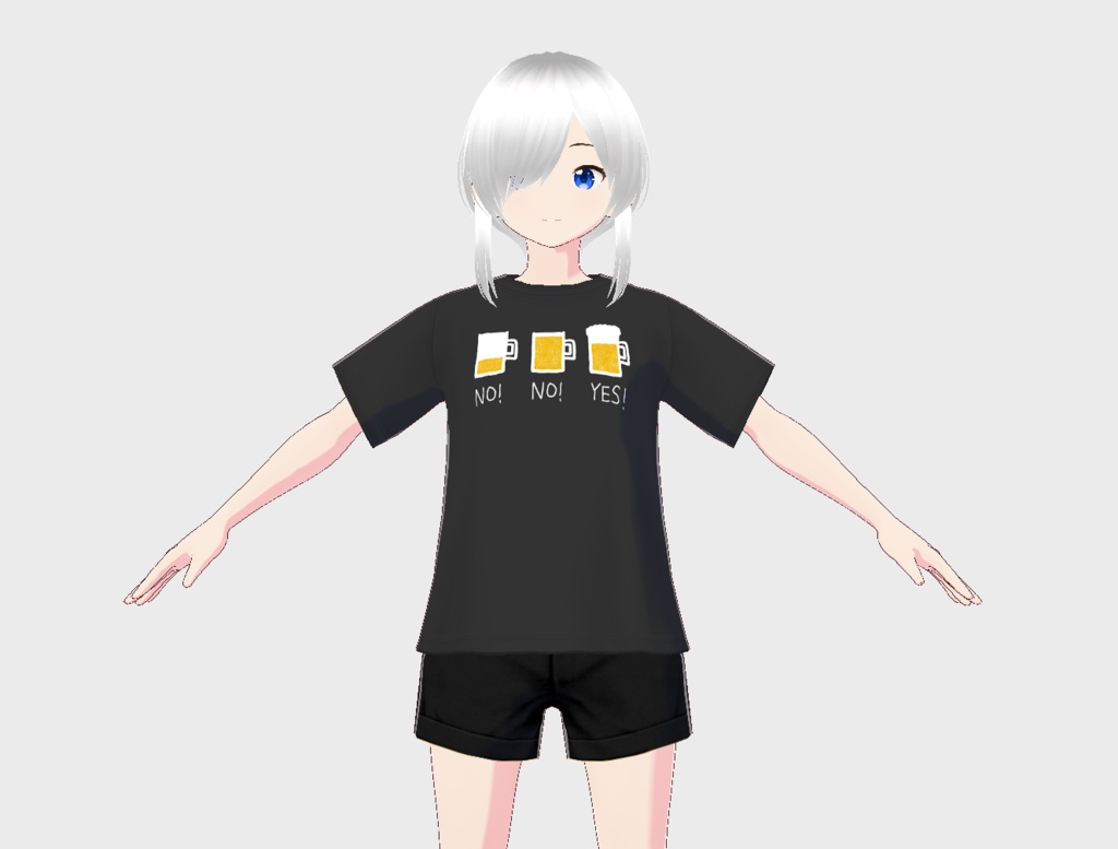 【ダサT】ビールの泡(VRoid用衣装テクスチャ)