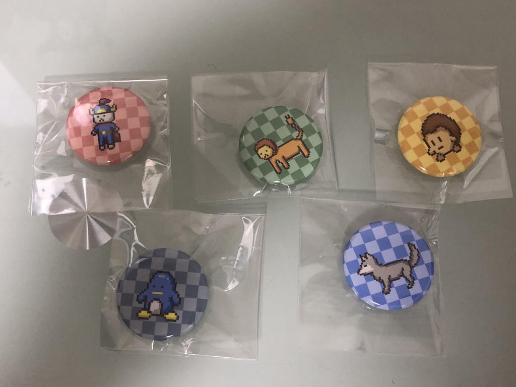 ぴこぴこサバンナ：缶バッジ