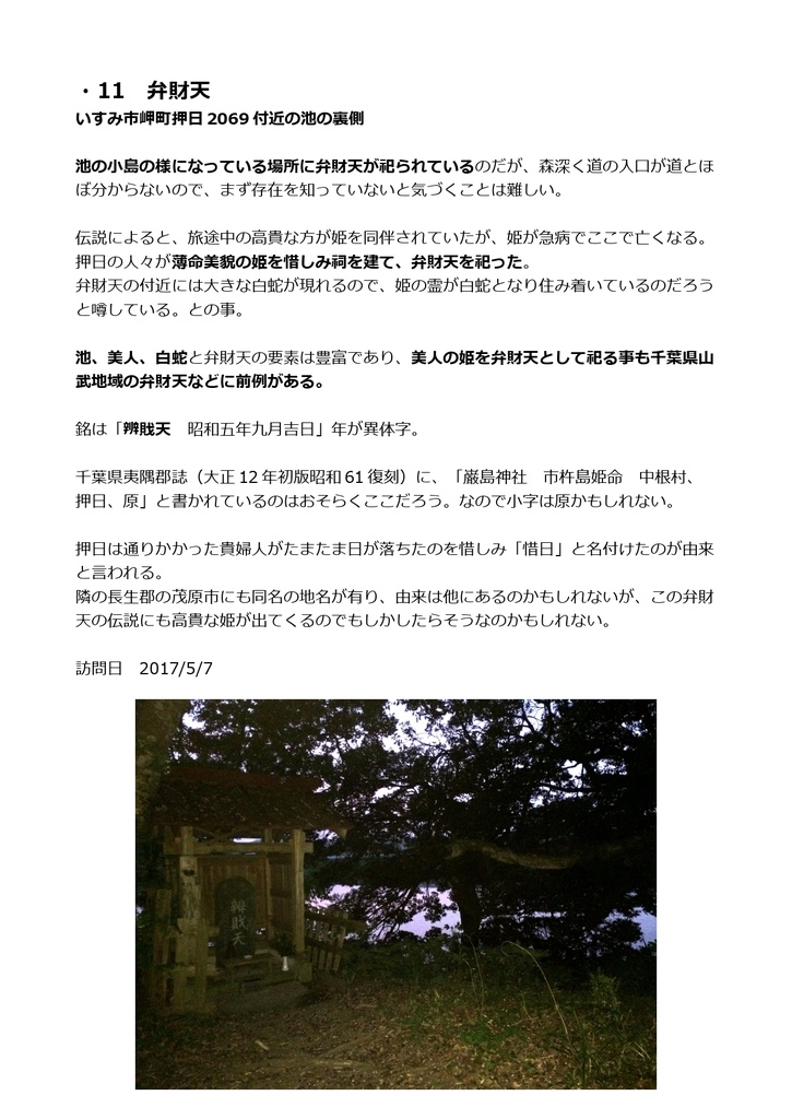 千葉県弁財天調査本Vol.2夷隅地域