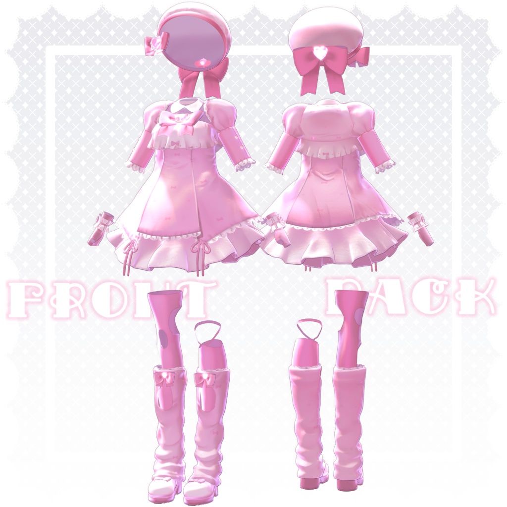 きゅるん🎀まじかるあいどる【9アバター対応】【VRChat向け3D衣装】