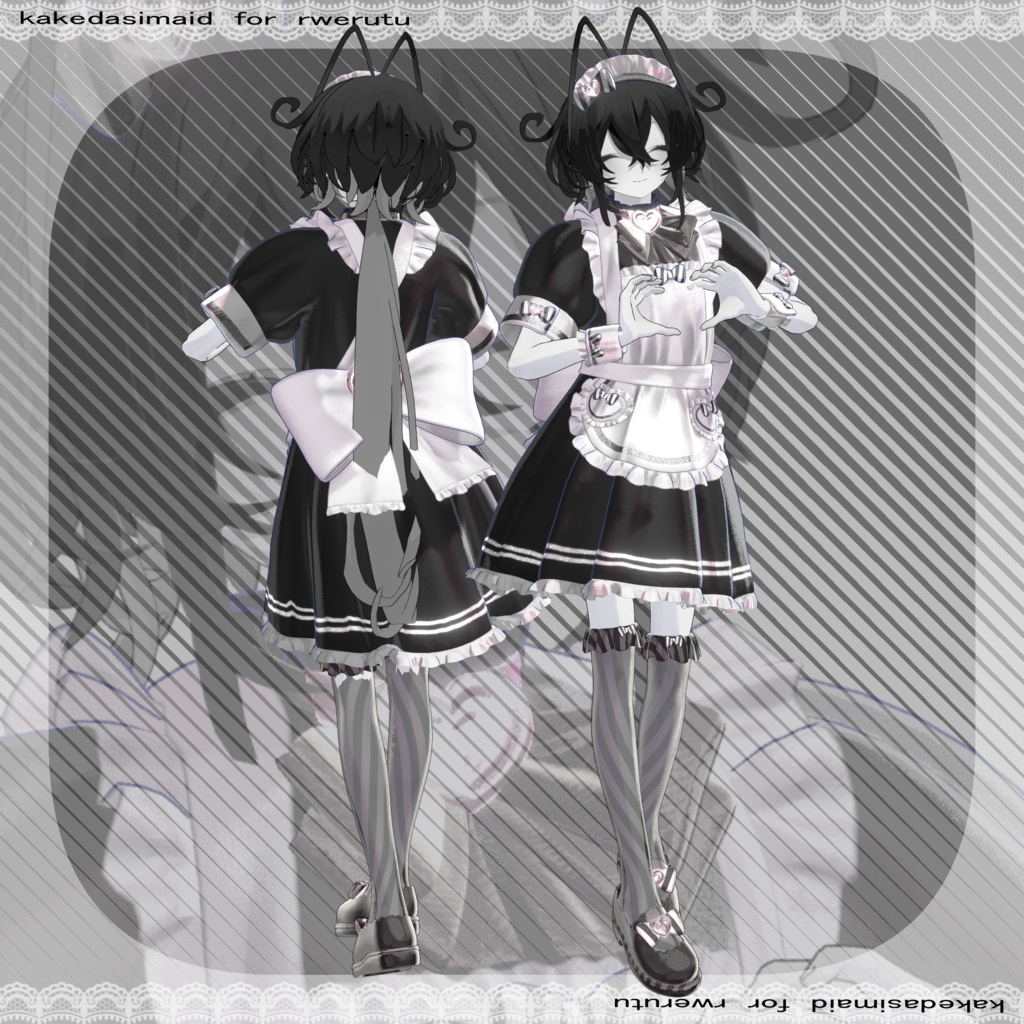 かけだしメイド🧹✨【9アバター対応】【VRChat向け3D衣装】