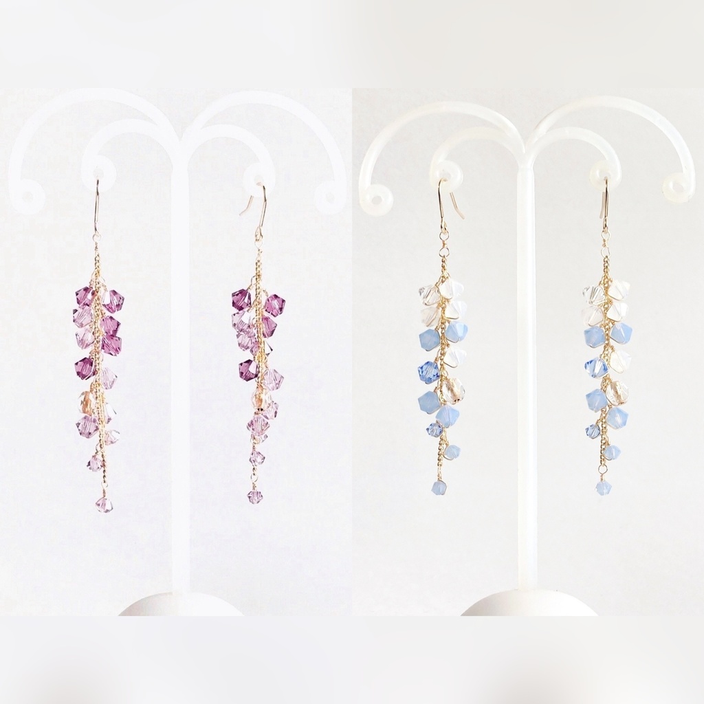 【鬼滅の刃】藤の花イメージイヤーアクセ