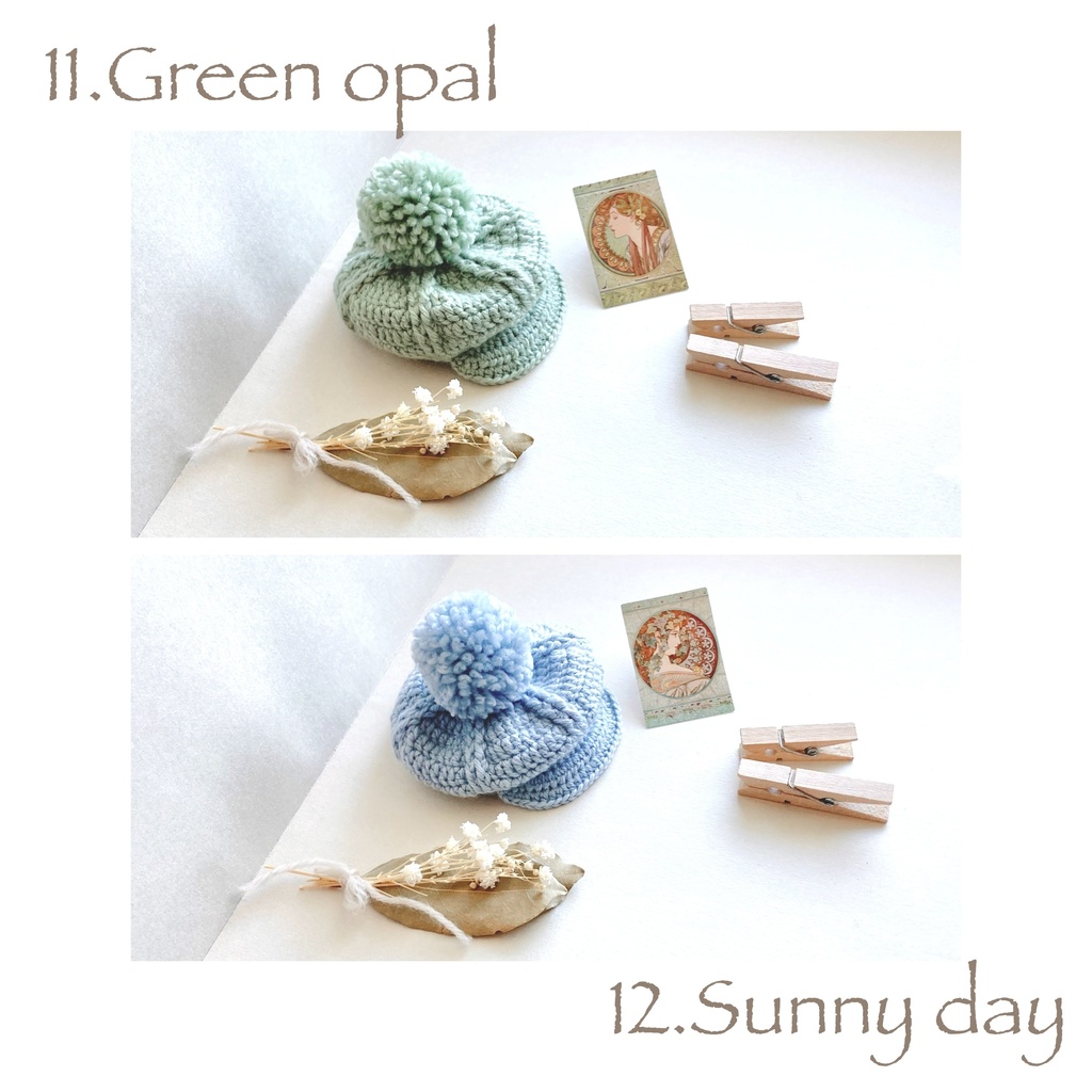 ポンポンニットキャスケット