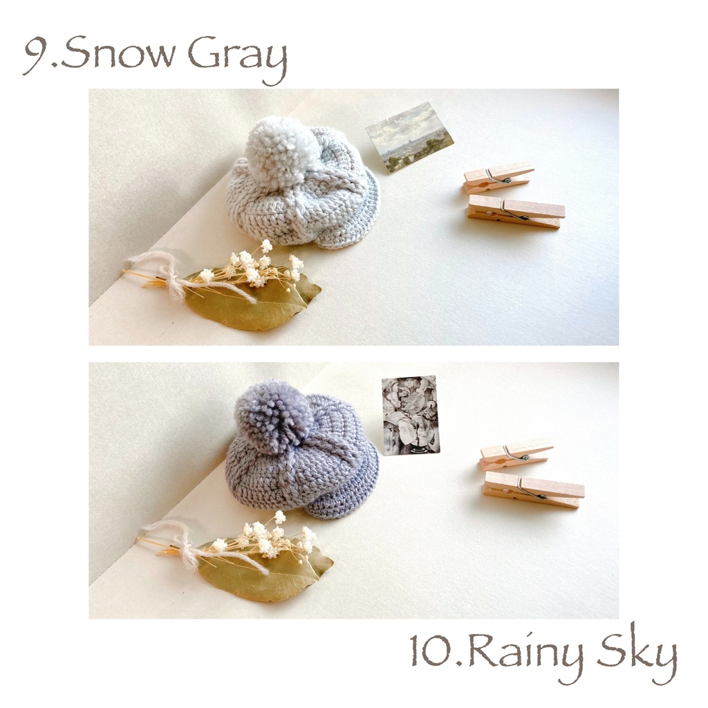 ポンポンニットキャスケット