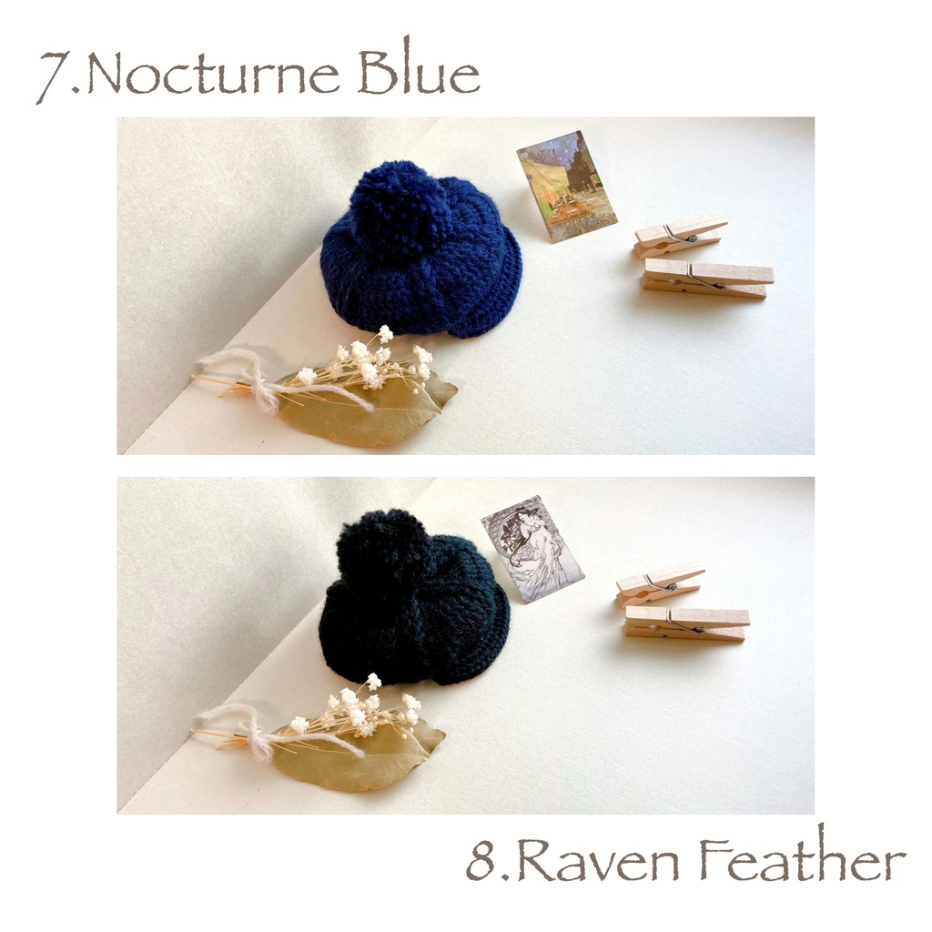 ポンポンニットキャスケット