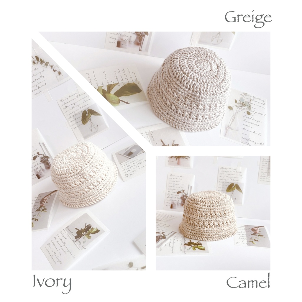 飾り編みバケットハット