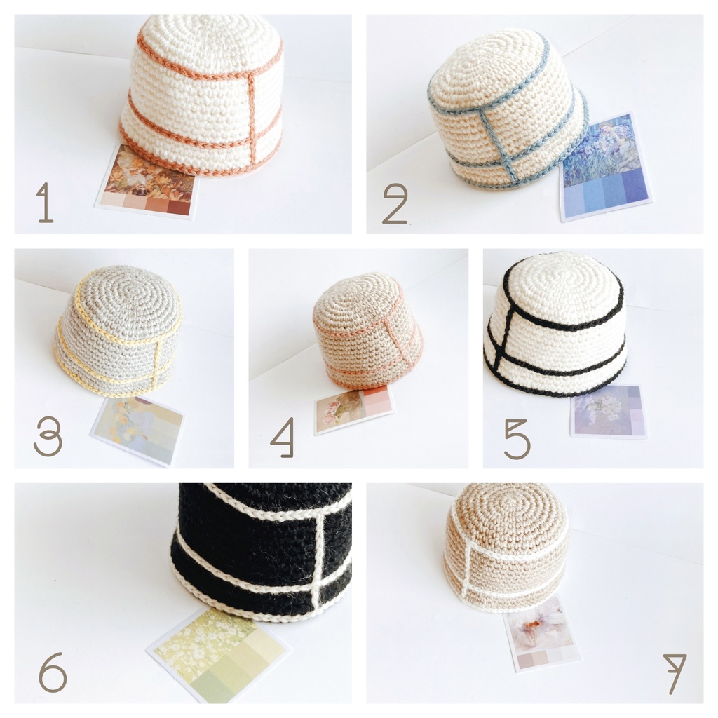 シンプルラインバケットハット