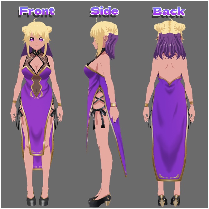 【VRoid】チャイナドレスセット