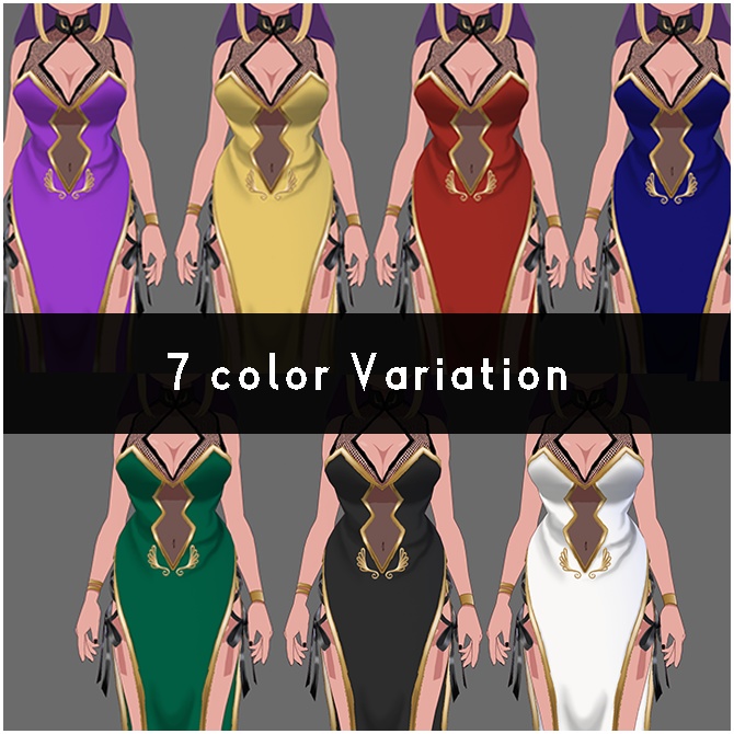 【VRoid】チャイナドレスセット