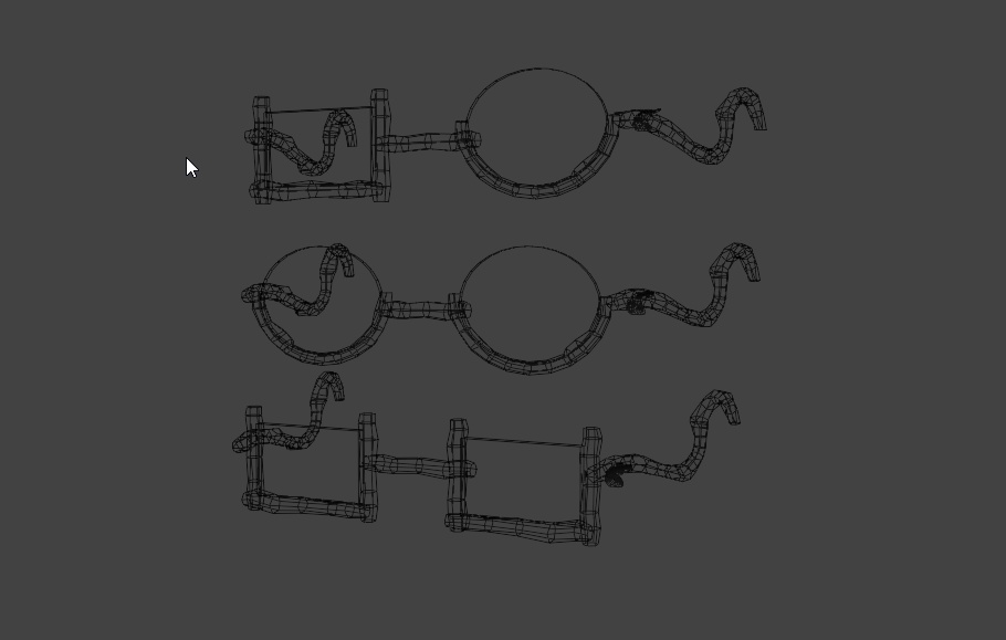 Vrchatアバター用「木の枝眼鏡」