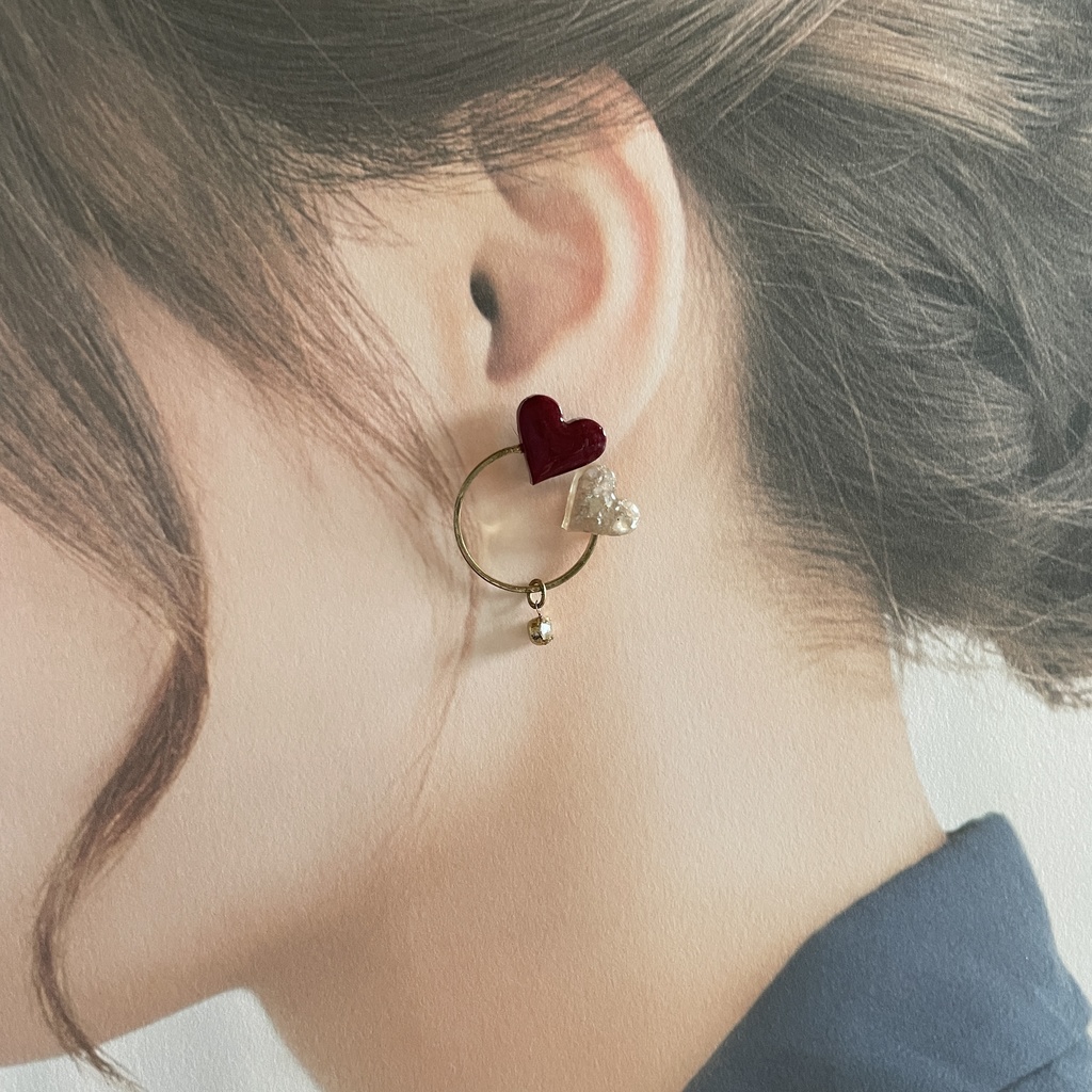 ハートのピアス