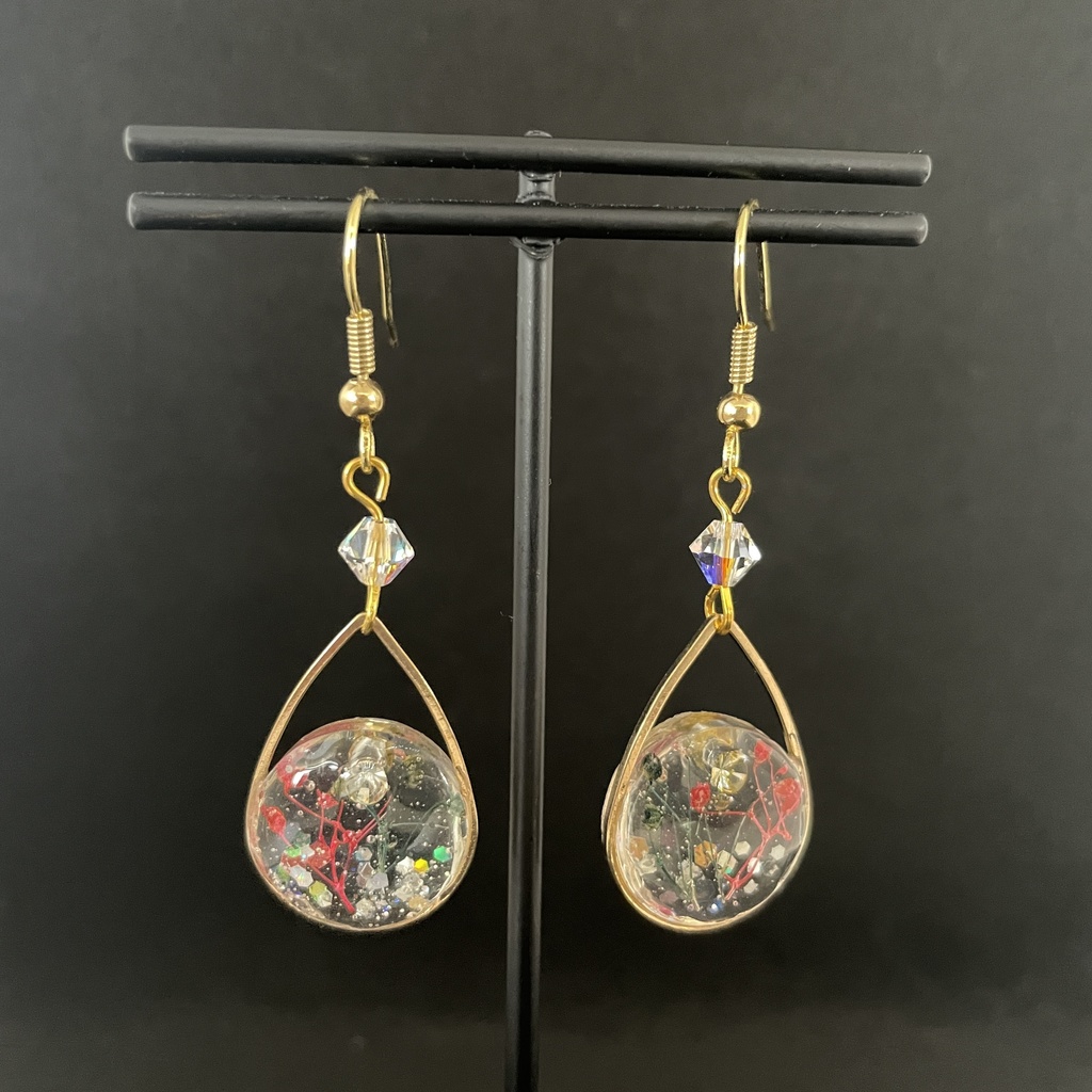 【イヤリング変更】おはじき風ピアス