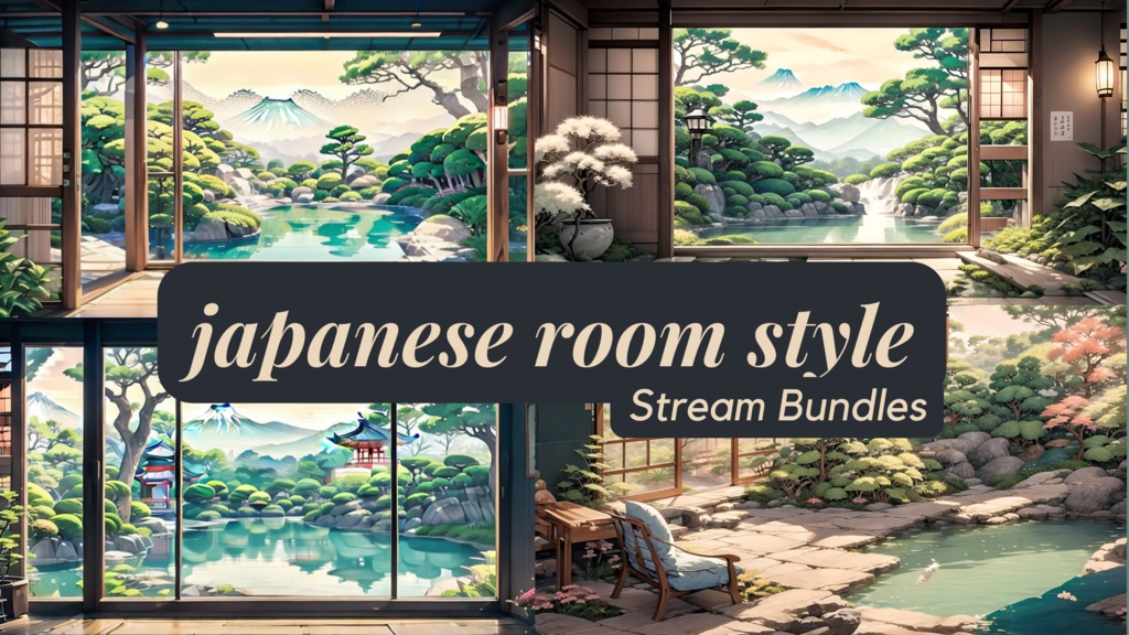 【Vtuberさん向け背景】Background Japanese style room set 1