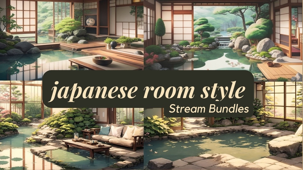 【Vtuberさん向け背景】Background Japanese style room set 2