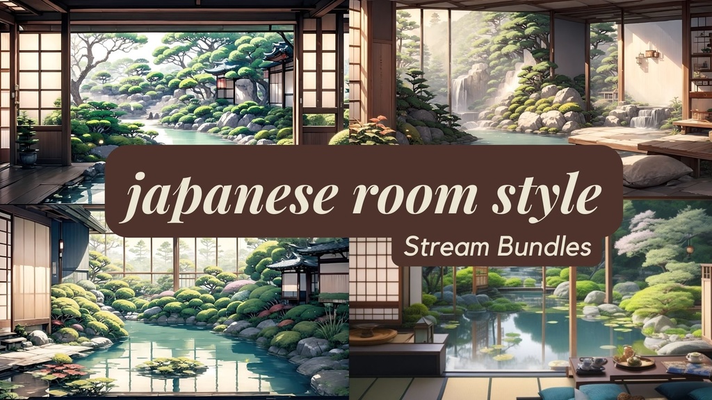 【Vtuberさん向け背景】Background Japanese style room set 2