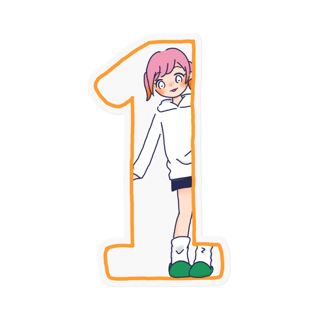 【ステッカー】1周年ぴょんこ