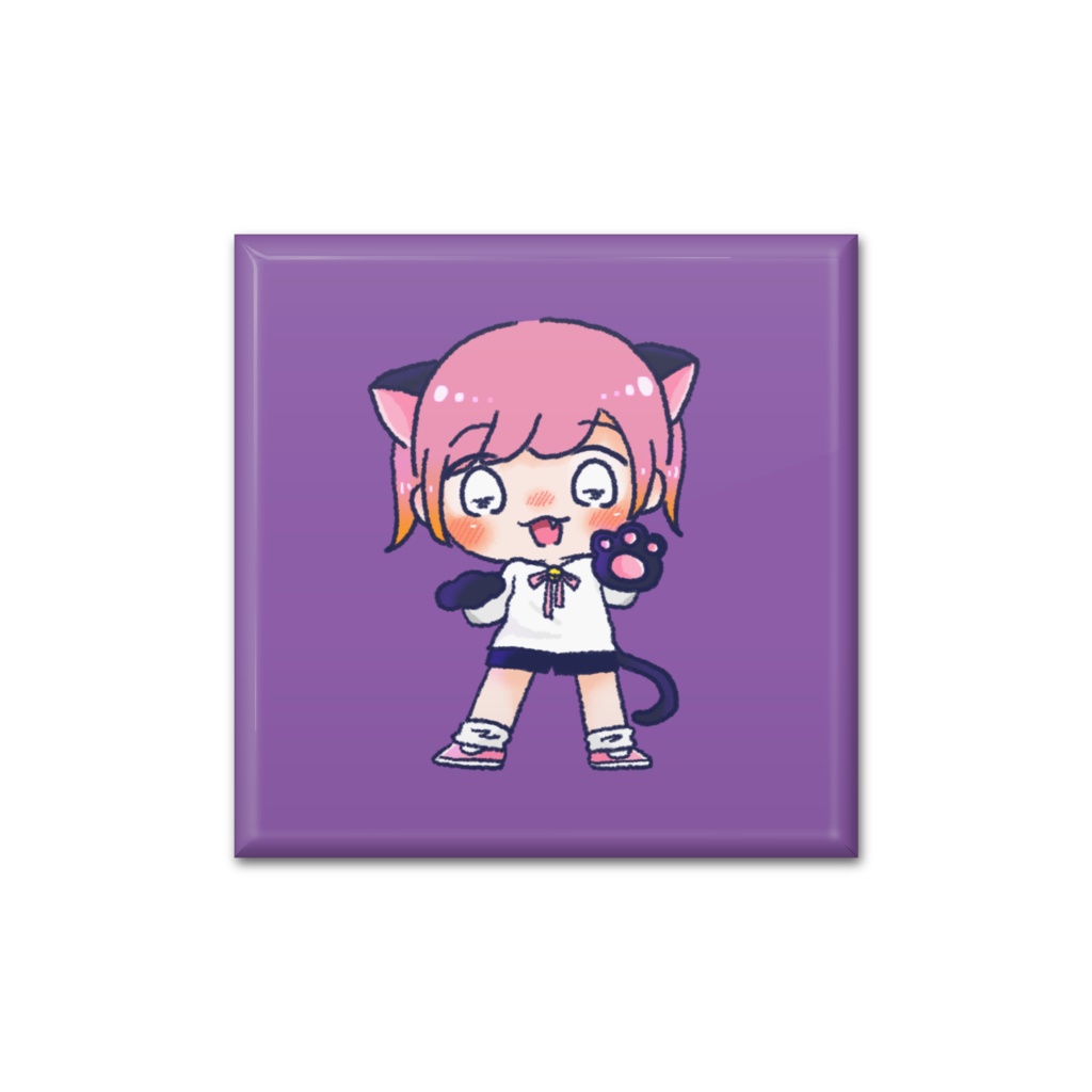 【缶バッジ】くろねこぴょんこ