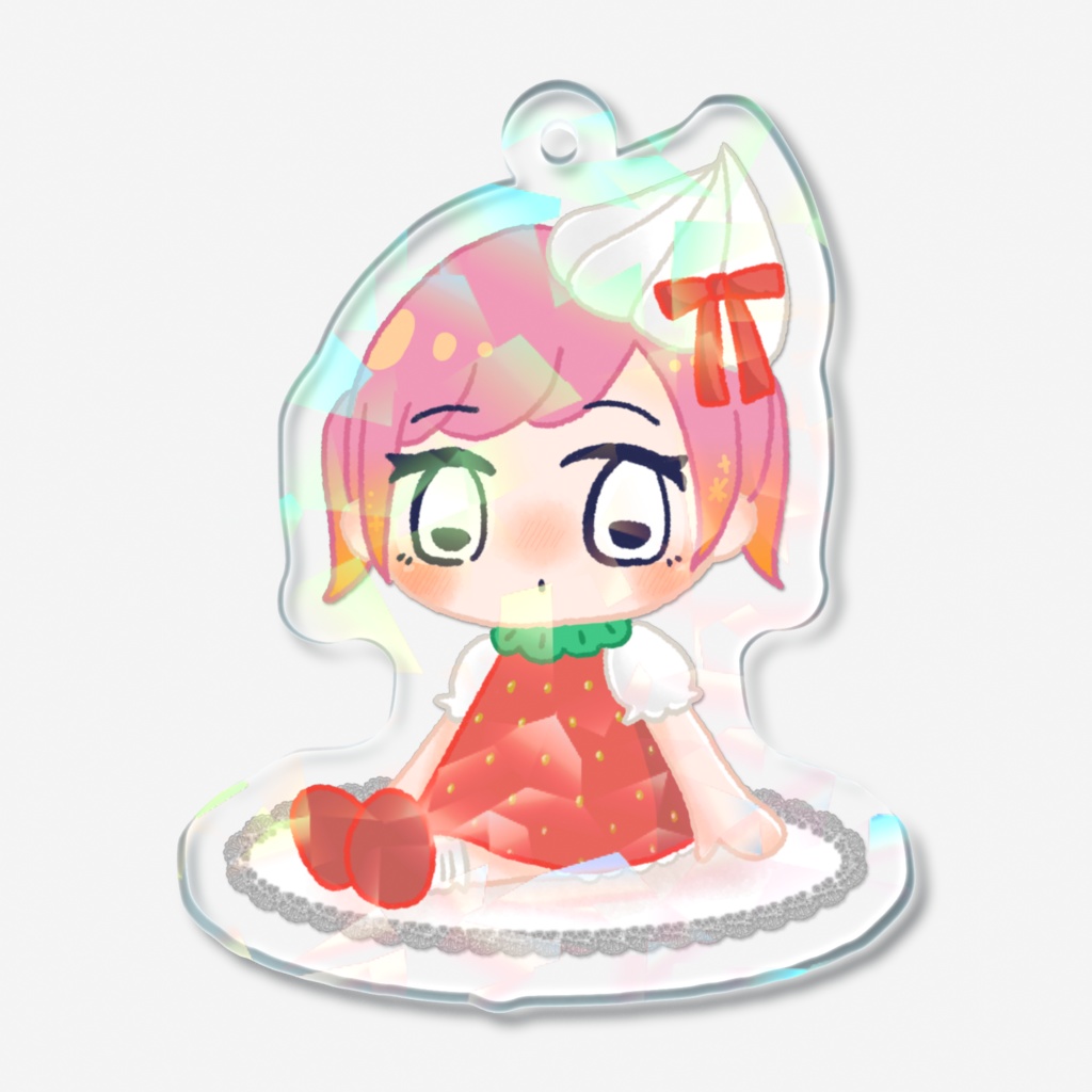 【ホロアクキー】ぴょんことケーキの上のイチゴ