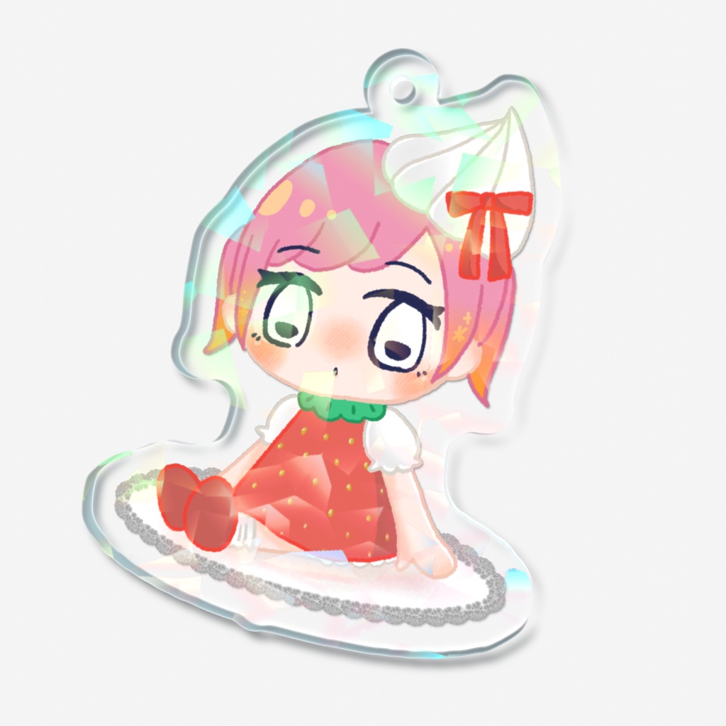 【ホロアクキー】ぴょんことケーキの上のイチゴ