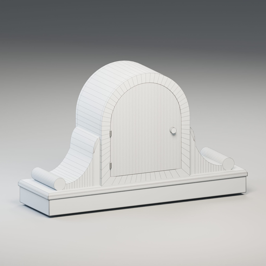 【無料】【3Dモデル】アンティーク置き時計