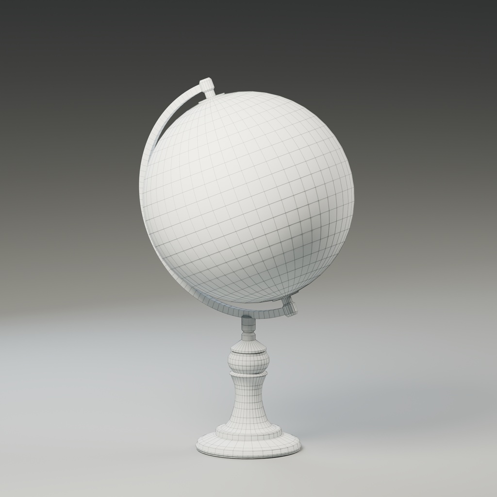 【3Dモデル】アンティーク地球儀