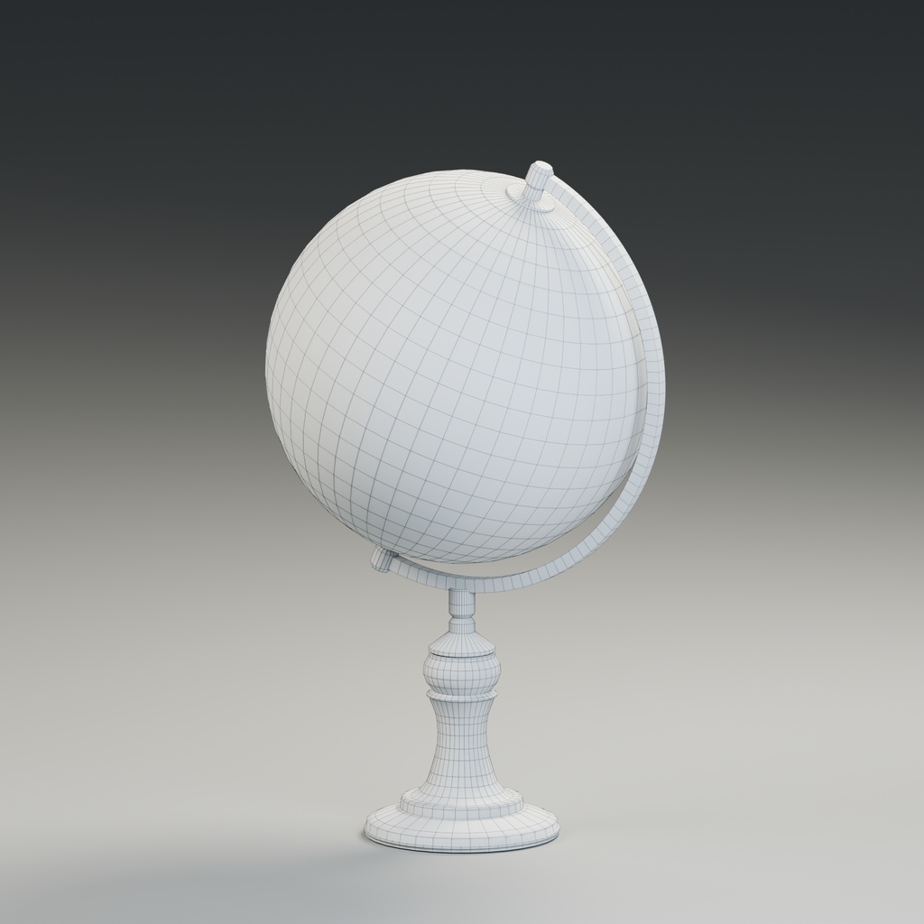 【3Dモデル】アンティーク地球儀