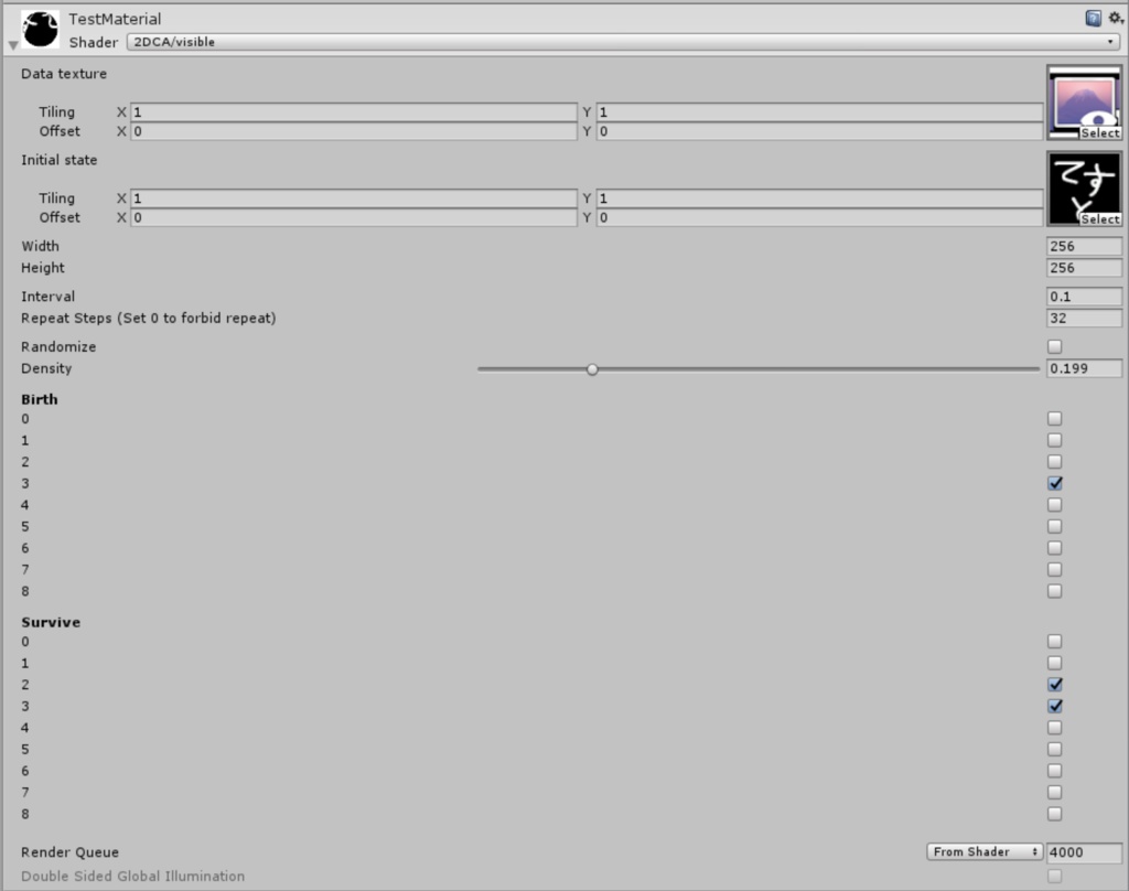 セルオートマトンシェーダー