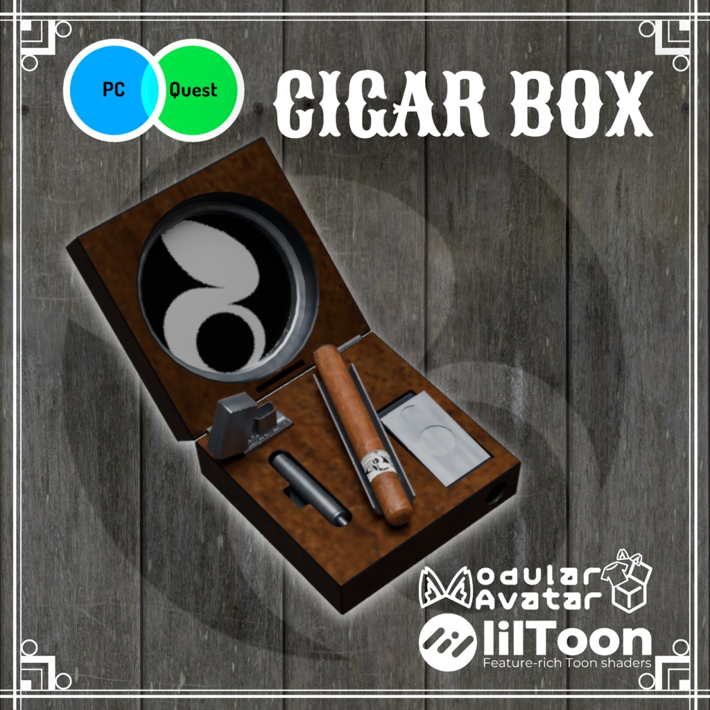 【オリジナル3Dモデル】Cigar Box/葉巻〈Quest検証済み〉